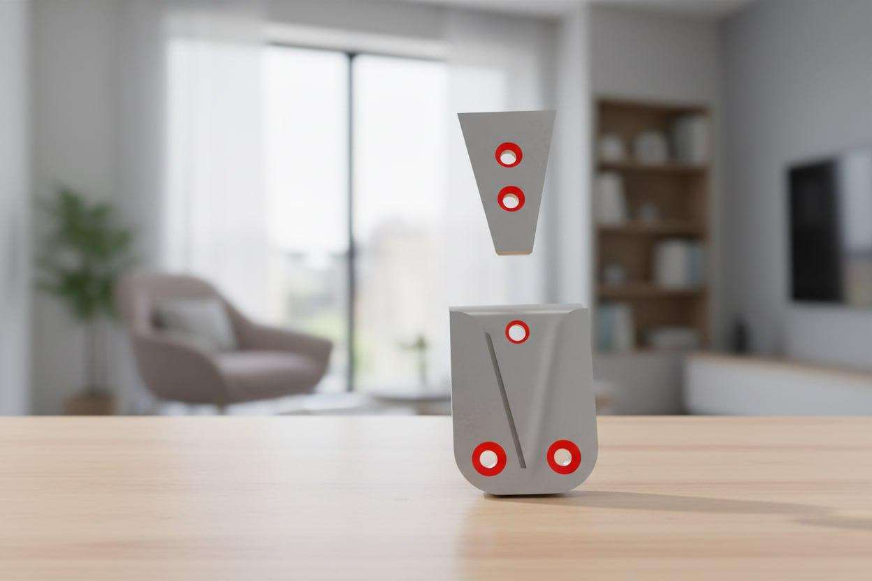 A sturdy and convenient wall mount.