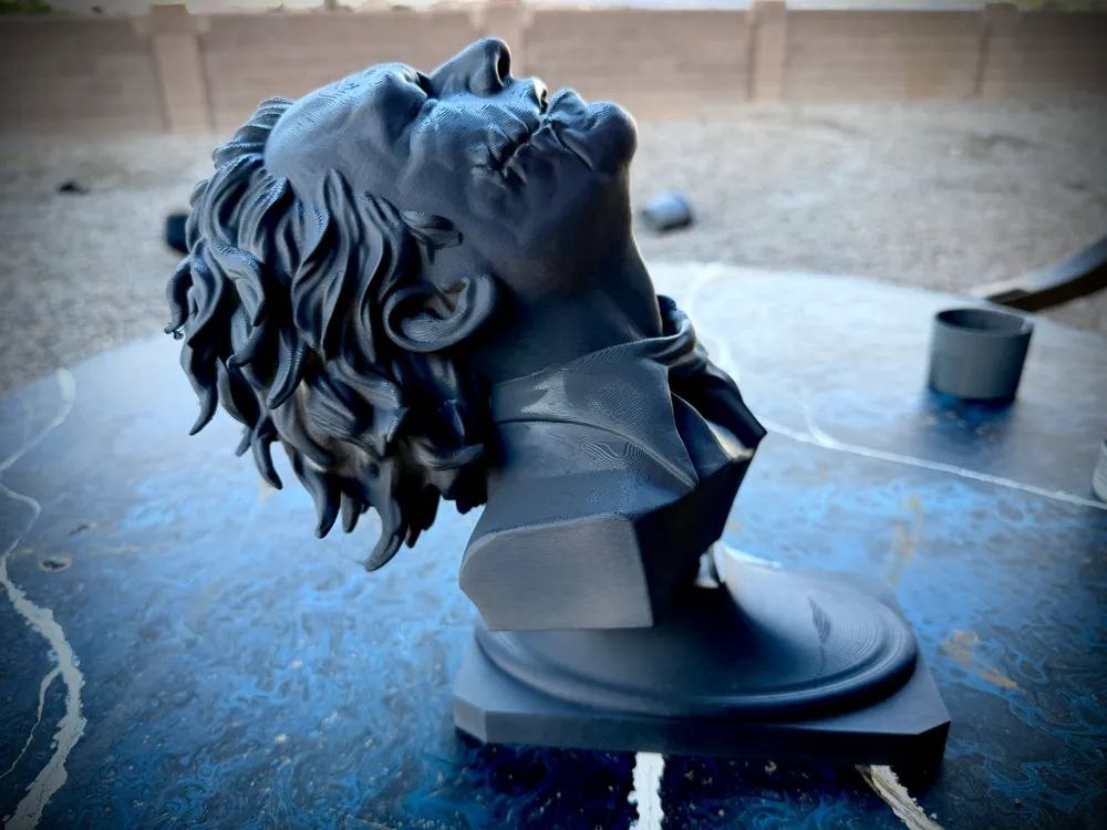A bust of the Joker.
