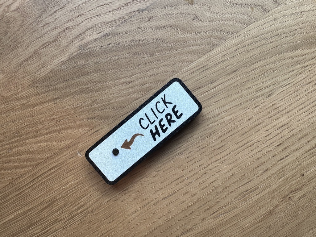 A clicker with a surprise: "Click here"