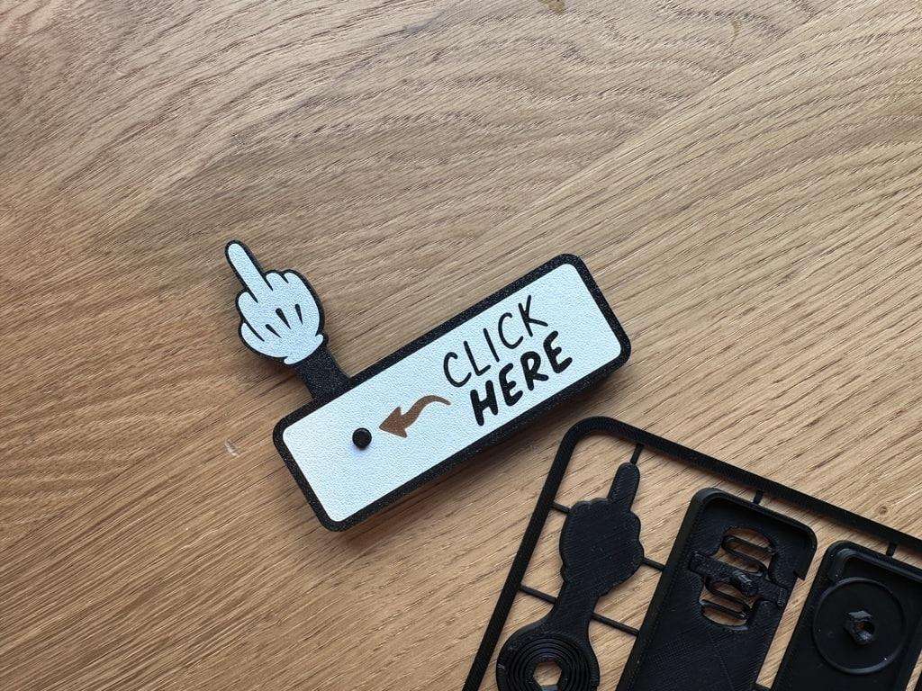 A clicker with a surprise: "Click here"