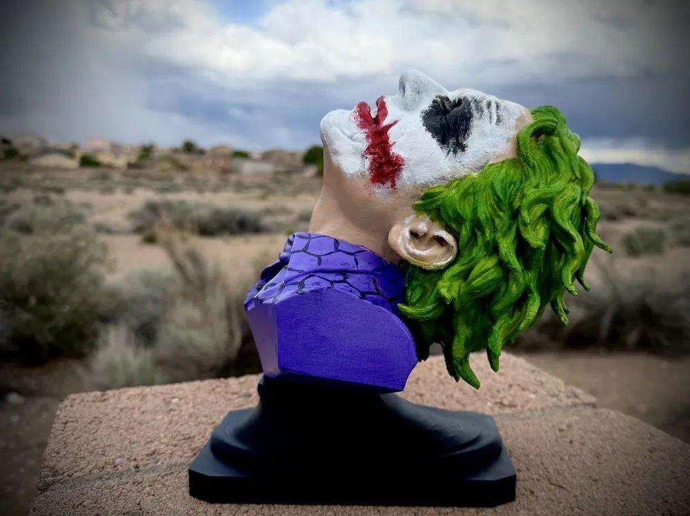 A bust of the Joker.