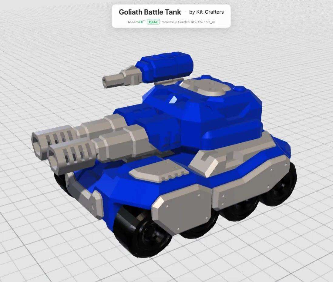 The "Goliath" combat tank - an assembly kit.