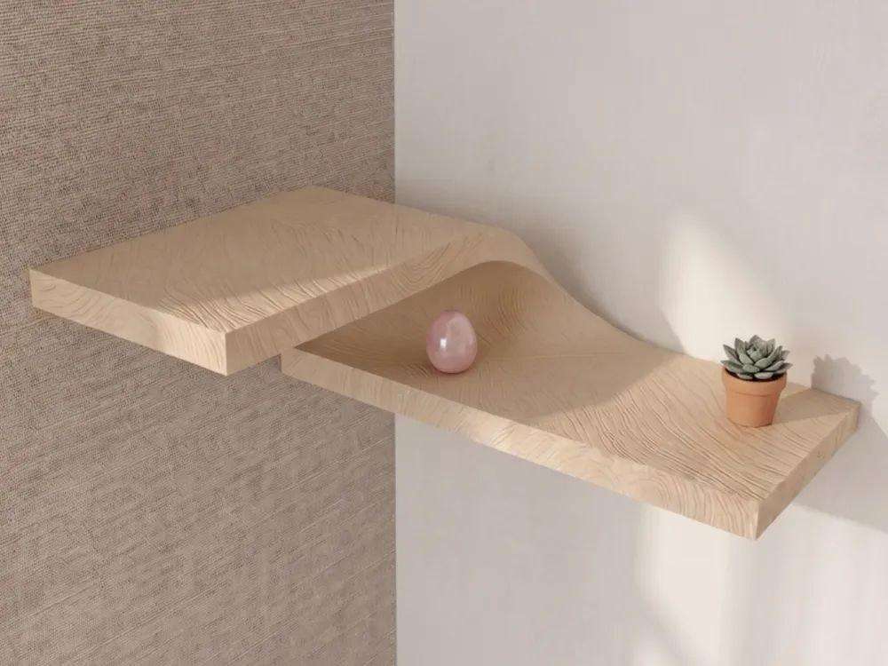 A corner shelf