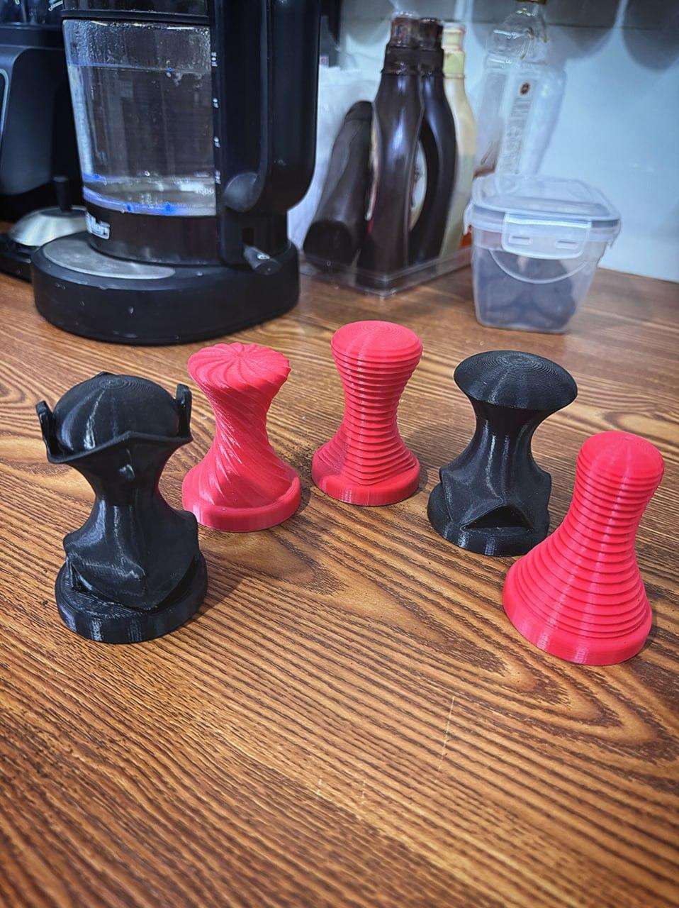A set of modern coffee thermometers - 5 unique designs.